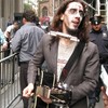 Gio Andollo, who performs as Gio Safari, at Occupy Wall Street on Monday.